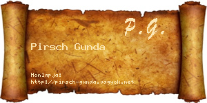 Pirsch Gunda névjegykártya